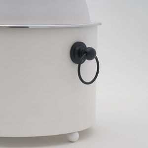 Royal White And Black Buffet Chafing Dish With <b>Dome</b> Lid Arch Design And <b>Ring</b> Handle For Wedding Event - Product Image 5