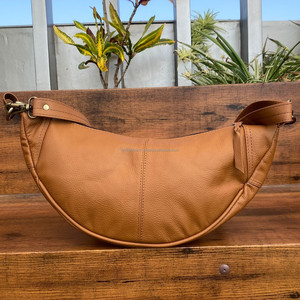 Demi-lune conception en cuir de vachette véritable dames épaule sacs à bandoulière mode haute qualité sacs à main et sacs à main pour les femmes - Product Image 4