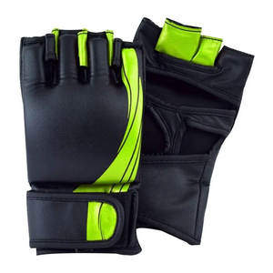 Gants de MMA pour le grappling et l'entraînement aux arts martiaux, gants de sparring en cuir à paume ouverte pour le kickboxing, le sac de frappe et le MMA - Product Image 1