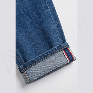 Jean en denim délavé coupe droite pour homme, taille haute, coupe slim, en coton, style décontracté automne - Product Image 6