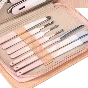 Kit de manucure et pédicure de luxe en acier inoxydable, ensemble de soins des ongles, coupe-ongles, pince à cuticules, boîte à outils professionnelle pour les ongles - Product Image 3