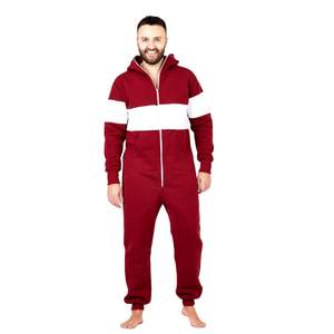 Pijama de Forro Polar Personalizado de Fábrica, Transpirable, de Manga Larga, con Capucha, para Adultos, Ropa de Dormir Tipo Mono para Hombre, Combinable en Familia, con Bolsillos - Product Image 1