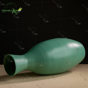 Venta directa de fábrica, jarrón de decoración turquesa de bambú hecho a mano para Arreglo de sala de estar, decoración de Mesa para el hogar - Product Image 4