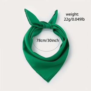 Pañuelo de Cabeza Cuadrado de Seda Satinada con Logotipo Personalizado, Diseño Geométrico de Hojas Argyle, Pañuelo Casual Unisex - Product Image 3