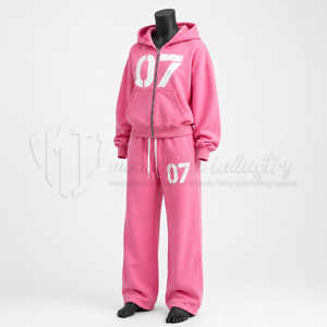 Conjunto Deportivo Personalizado para Mujer, Sudadera con Cierre y Pantalones Deportivos, Dos Piezas, Ropa Deportiva Informal, Fabricante OEM - Product Image 3