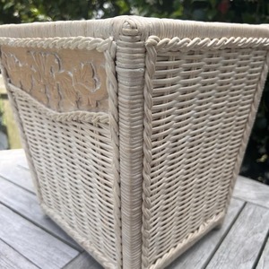 Decorative Wooden Frame And Rattan Waste Basket Perfect For Home Garden And Dining Space Use Wastes <b>Bin</b> Handcrafted From India - Product Image 3