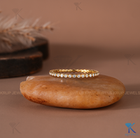Bague d'éternité à petites griffes serties de diamants de laboratoire en or jaune 14K/18K pour femme, minimaliste, empilable, pour mariage et anniversaire