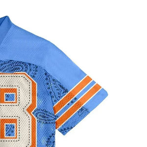 Vente en gros de vêtements de sport : Ensemble maillot de football américain unisexe, coupe oversize et carrée, en maille, style streetwear, personnalisable, grandes tailles, 100% - Product Image 5