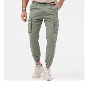 ราคาขายส่ง กางเกงคาร์โก้ผู้ชายผ้าแคนวาสเอวสูง รุ่นใหม่ประจำฤดูใบไม้ร่วงปี 2026 พร้อมโลโก้สั่งทำพิเศษ มีหลายกระเป๋า สไตล์ลำลอง จากซัพพลายเออร์ในบังกลาเทศ - Product Image 5