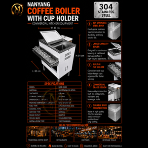 Caldera de Café Nanyang de Alta Resistencia, 55 Litros, Acero Inoxidable, Dispensador de Agua Caliente Comercial para Restaurante, Buffet, Cafetería - Product Image 6