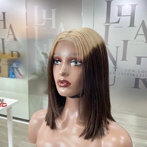 Perruque de cheveux vietnamiens vierges de haute qualité 100 % naturels, ultra-lisses, super double drawn, couleur ombrée brun-blond, prix de gros - Product Image 3