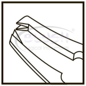 Pinzas de Sutura Castroviejo 1×2 0.2mm Curvas de Titanio, Instrumento Microquirúrgico Oftálmico para Córnea de Blush Surgical - Product Image 4