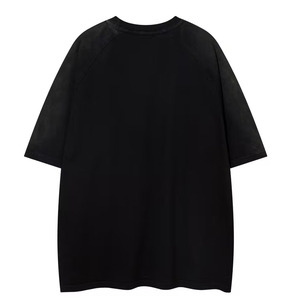 เสื้อยืดโอเวอร์ไซส์ผ้าฝ้ายเทรนดี้สำหรับทุกเพศ ดีไซน์ประดับเพชรเทียม แขนสั้น สไตล์ลำลอง น้ำหนัก 300 กรัม สไตล์ผู้ชายและผู้หญิง ขายส่ง - Product Image 6