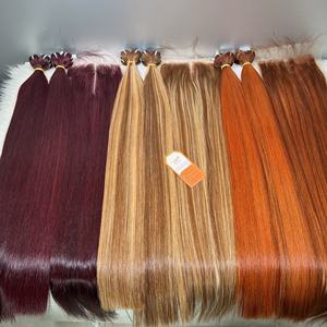 Boules vietnamiennes à trame droite avec fermeture pour cheveux humains de haute qualité, couleurs mélangées, pour piano - Product Image 2