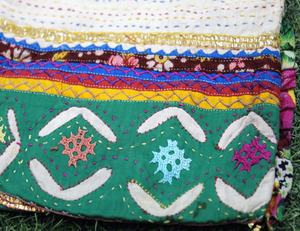 Antique 1960s Vintage cousu à la main Kantha Banjara Dowry Bag/Taie d'oreiller - Product Image 3