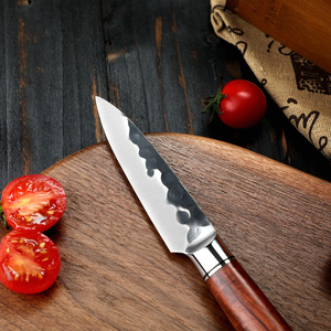 Cuchillo de Cocina Ambidiestro Forjado a Mano, Ecológico, Extra Afilado, de Acero al Carbono de Grado Industrial, con Mango de Madera - Product Image 3