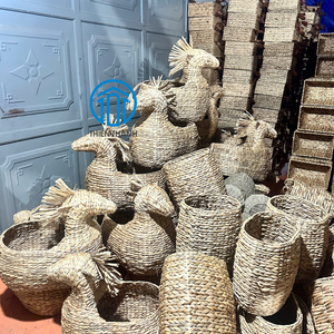 Bear Shaped <b>Laundry</b> <b>Basket</b> Cute Animal Toy Storage Hamper Kids <b>Nursery</b> Organizer Natural Woven Decorative Home <b>Basket</b> Hyacinth - Product Image 3