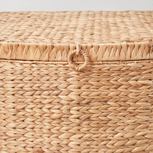 Eco-Friendly Handwoven Wicker <b>Bed</b> End <b>Storage</b> Trunk, Natural Water Hyacinth Blanket Basket With Lid For Home Decor From Vietnam - Product Image 5