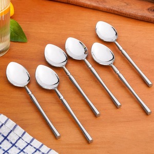 Stainless Steel Forks And Spoons <b>Mirror</b> Polish Long Handle Minimalist Design Dishwasher Safe Cutlery Set - Product Image 2
