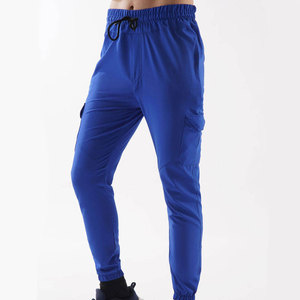 Pantalon cargo uni pour homme, grande taille, style jean, avec cordon de serrage, en coton, décontracté, style jogger, orange-brun, style urbain - Product Image 1