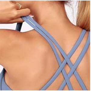 Sujetador deportivo de yoga para mujer con nombre personalizado - Tallas grandes, soporte medio, sin costuras, de elastano/nailon, con almohadillas extraíbles y diseño frontal lavado. - Product Image 4