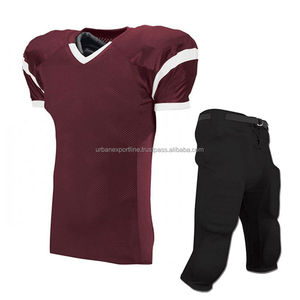 Uniforme de Fútbol Americano Personalizado al por Mayor con Logotipo, 100% Poliéster, Manga Corta, Nombre del Equipo y Número Impresos - Product Image 1