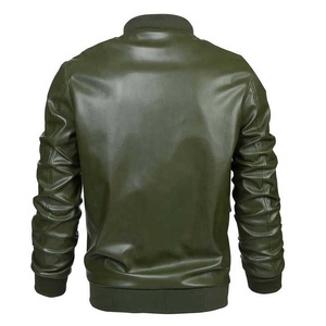 Veste en cuir d'agneau pour homme de haute qualité, prix de gros, logo personnalisé imprimé, disponible en différentes couleurs. - Product Image 1