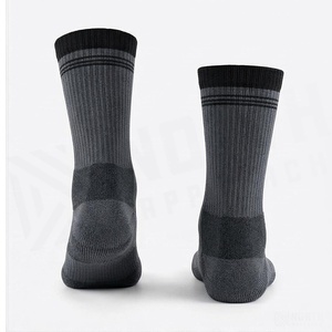 Chaussettes de randonnée respirantes North Approach Crew Socks, gris uni, pour adultes, saison d'automne - Product Image 2