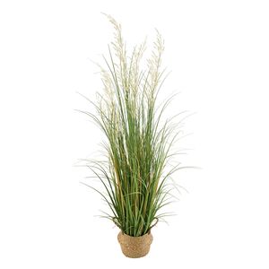 Plantes artificielles 47 pouces en PVC de qualité supérieure, fausse herbe de roseau, arbustes artificiels verts pour intérieur et extérieur - Product Image 1
