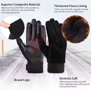 Guantes de invierno aislantes para correr con forro interior suave y puño elástico en la muñeca para actividades al aire libre - Product Image 5