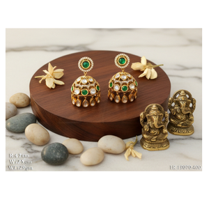 Pendientes Indios Premium para Novias, con Acabado en Oro Antiguo y Estilo Étnico para Grandes Eventos de Recepción - Product Image 1