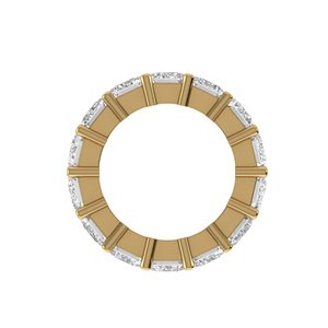 Nouvelle bague en diamant de laboratoire taille radiant en argent 925 et or 9kt, 14kt, 18kt pour femme, idéale pour une bague de fiançailles - Product Image 5