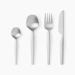 Juego de Cubiertos de Metal Martillado, Cuchillo, Tenedor y Cuchara de Acero Inoxidable, Diseño Minimalista, Resistente al Óxido, Mango de Cerámica Pulido a Mano - Product Image 4