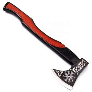 Hache de chasse artisanale en acier industriel à haute teneur en carbone, manche en bois de rose, étui en cuir, 1,5 kg, multi-usages, camping, extérieur - Product Image 4