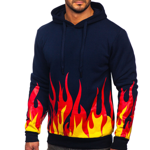 Sudaderas con Capucha de Invierno Personalizadas de Alta Calidad, Unisex, con Estampado de Fuego, OEM, Transpirables, 100% Algodón, Sudadera de Felpa Extra Grande - Product Image 4