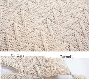 Housse de coussin brodée style bohème tendance 2025 avec rembourrage 100% coton, amovible et lavable, design unique ITHL - Product Image 6