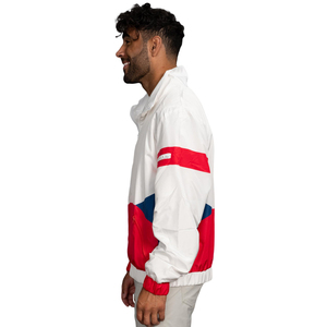 Men's Lightweight Hooded Stand Collar Zip-Up <b>Canvas</b> Windbreaker Jacket Custom Logo Retro 80s-90s <b>Colour</b> Block Waterproof - Product Image 2
