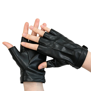 ถุงมือมอเตอร์ไซค์หนังแพะรักษ์โลก ระบายอากาศได้ทุกฤดู สายรัดข้อมือปรับได้ ด้ามจับซิลิโคน ดีไซน์สปอร์ต - Product Image 1