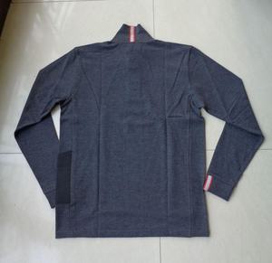 100% hombres de algodón para camisa Casual cuello alto manga corta en blanco patrón sólido 180 gramos tejido no tejido liso teñido liso - Product Image 2