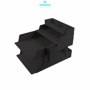 SWORLD 3 Layer Plastic Office <b>Organizer</b> Multifunctional Desktop Storage Box Minimalist Design PP Factory - Product Image 1