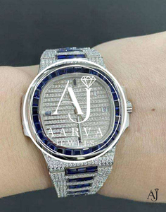 Reloj de Vestir de Lujo para Hombre, Mecánico Automático, de Acero Inoxidable con Moissanita, Movimiento ETA, Cierre Oculto con Botón, Esfera de Cristal de 41 mm - Product Image 5