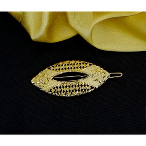 Pasador de Pelo Ovalado Chapado en Oro con Corte Hueco Estilo Coreano para Mujer, Pasador de Pelo Metálico Minimalista, Pasadores de Pelo Elegantes y a la Moda para Mujer - Product Image 2