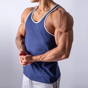 Débardeurs de sport personnalisés pour hommes : Gilet stringer de musculation, débardeur Y-Back pour la course et la gym - Product Image 6