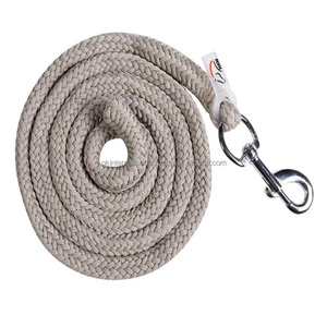 Custom Wholesale Hand Braided Soft Cotton Poly Horse Lead Rope with Nickel Plated Brass <b>Snap</b> <b>Hook</b> - Product Image 4