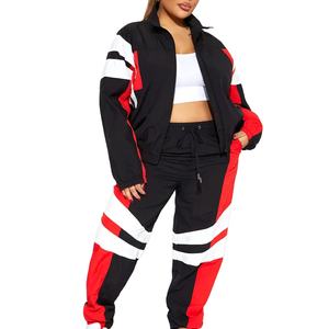 Ensemble de survêtement d'hiver unisexe pour femmes, coupe-vent à capuche en nylon de haute qualité, fermeture éclair, 2 pièces, coupe-vent, respirant, couleur unie, 2026 - Product Image 3