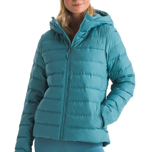 Doudoune matelassée tendance en toile tricotée pour femme, imperméable, coupe-vent, respirante, avec fermeture éclair et capuche brillante - Product Image 1