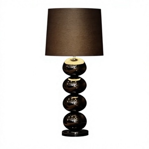 <b>Black</b> Nickel Plated LED Floor Lamp with Drum <b>Shade</b> Modern Design for Bedroom Decoration Warm White Residential <b>Lighting</b> - Product Image 1