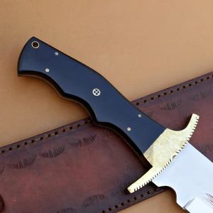 ขายส่ง มีดใบตายขนาด 15 นิ้ว ด้ามไม้ ปลายใบมีดแบบคลิปพอยต์ ด้ามจับแบบเต็มด้าม พร้อมปลอกหนัง เหล็ก VG10 รับสลักโลโก้ OEM ได้ TARJ - Product Image 2