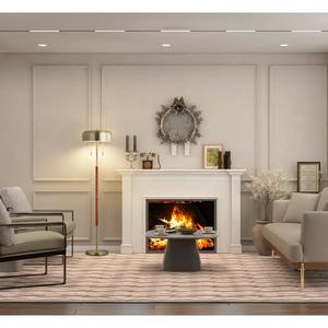 Lampadaire industriel en métal noir avec abat-jour en cage et support E27 pour intérieurs modernes - Product Image 6