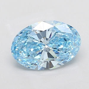 Diamante cultivado en laboratorio de corte ovalado de 3.01 ct, azul intenso, VS2, certificado IGI, CVD, diamante suelto al por mayor para la fabricación de joyas. - Product Image 1